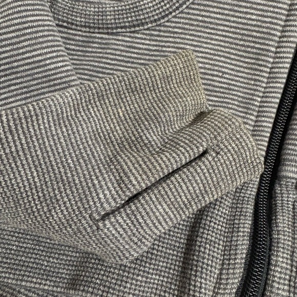 Lululemon Striped Grey Scuba Hoodie Zip-up Jacket Size 4 - Picture 3 of 9
